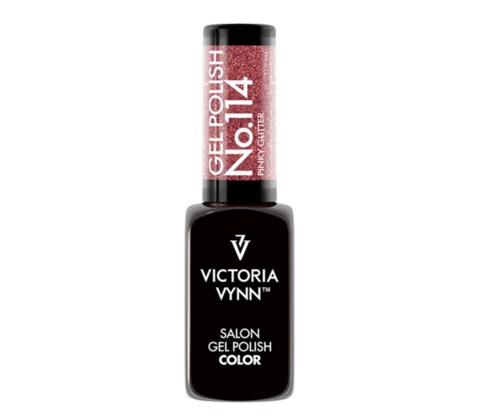 Gel Polish - 114 Pinky Glitter 8ml