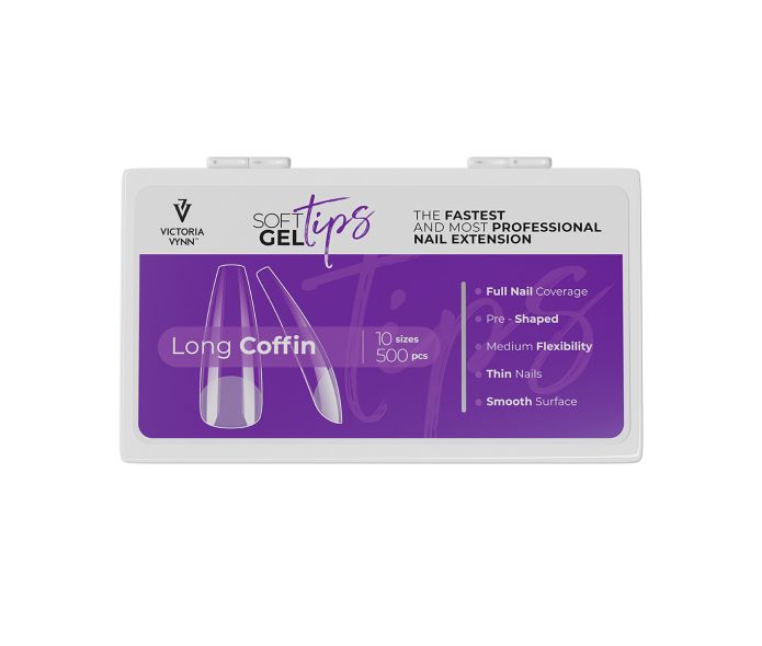 Soft Gel Tips Long Coffin