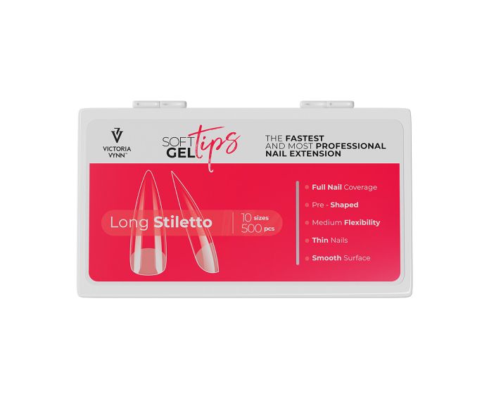 Soft Gel Tips  Long stiletto