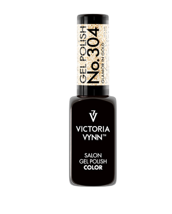 GEL POLISH 304 Glamor in Gold Hybrid nail polish 8ml - Victoria Vynn
