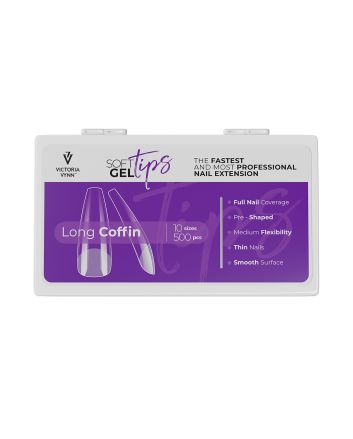 Soft Gel Tips Long Coffin